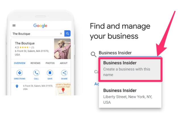 how to add business address to google search
