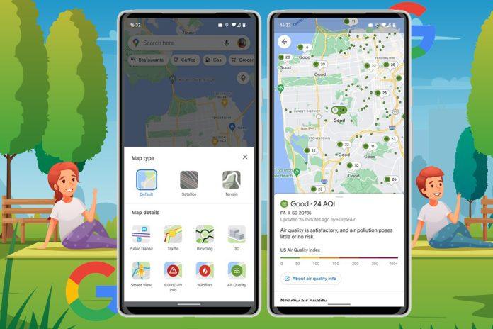 Google Maps will now show the air quality around you