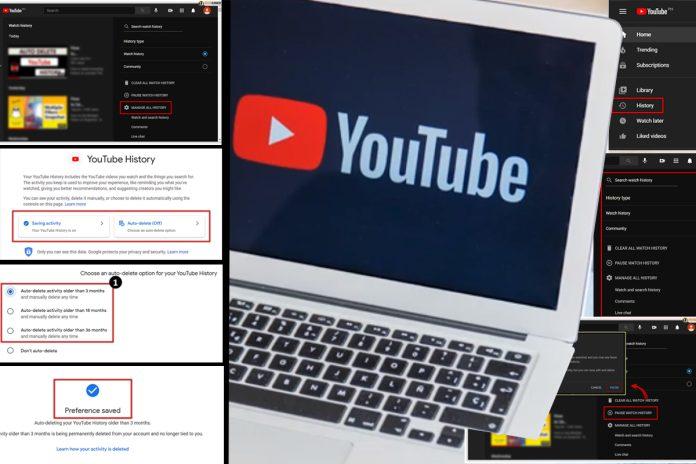 how you can auto-delete your YouTube's history
