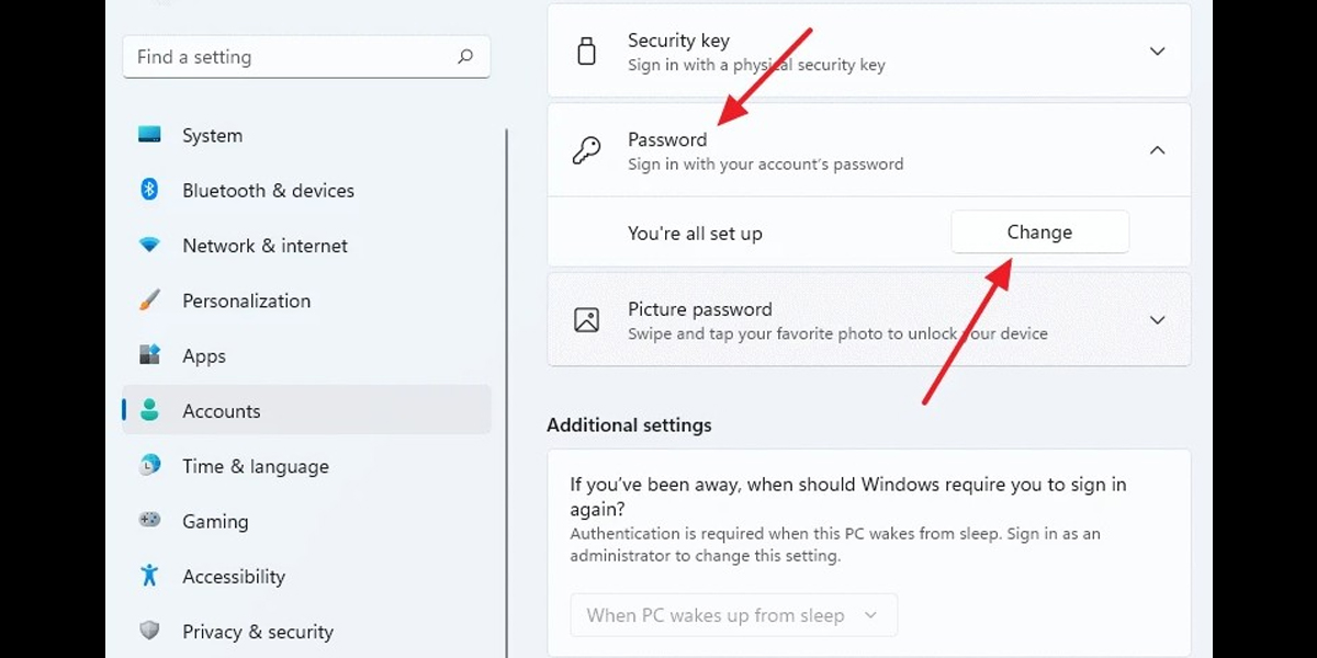 Change Your Password in Windows 11 