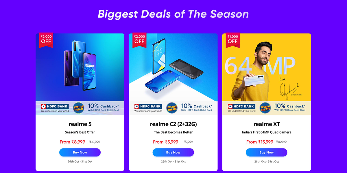 realme festive days sale