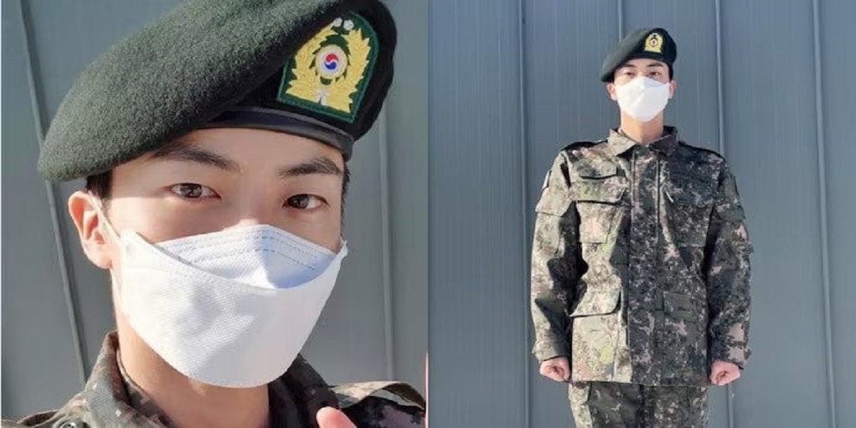 BTS Member Jin in Military Uniform