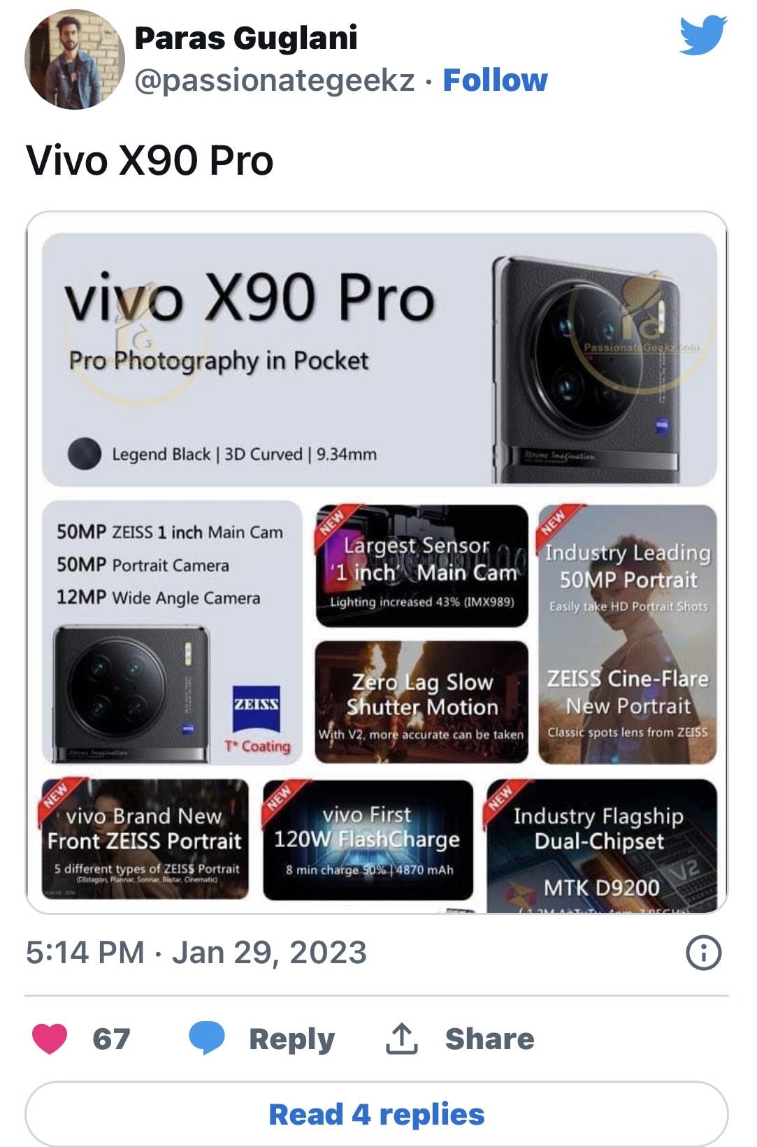 Vivo X90 Pro Plus - Price in India (February 2024), Full Specs, Comparison