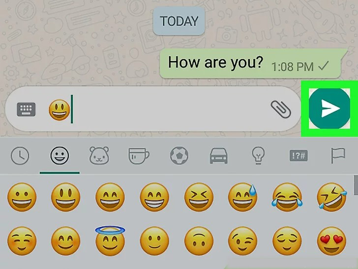 Add Emojis On Whatsapp Via Android Device