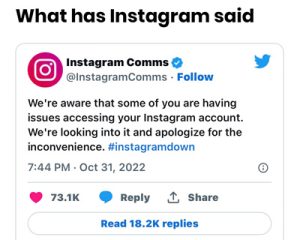 Instagram down