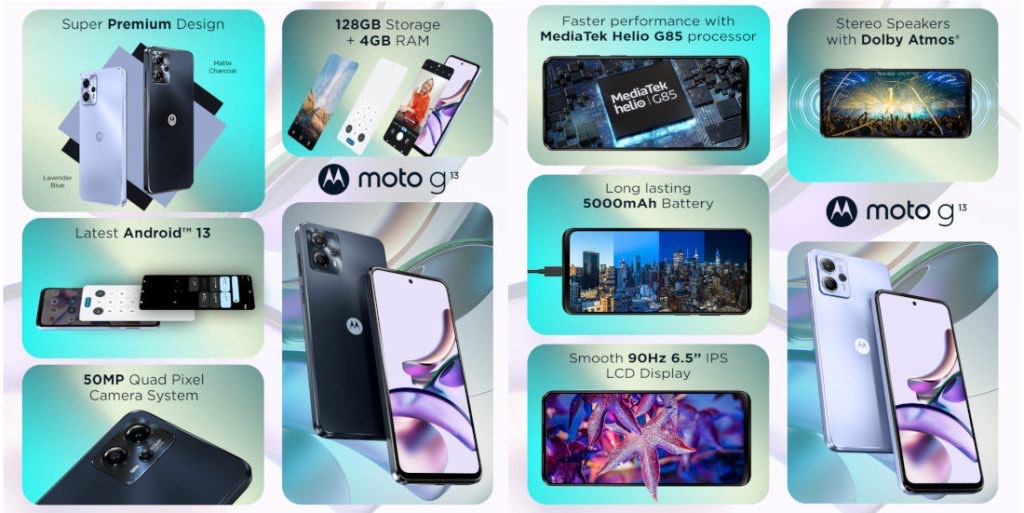 Moto G13 4G with 90Hz display, MediaTek Helio G85 SoC & 5000mAh Battery launched in India: price, specifications & availability ~ My Mobile India
