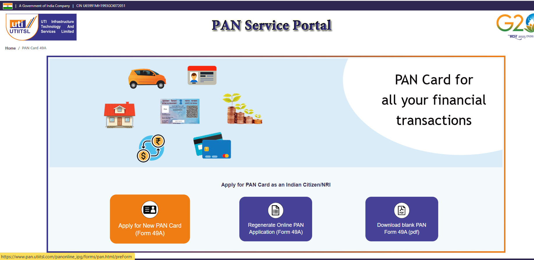 PAN Card Online Apply