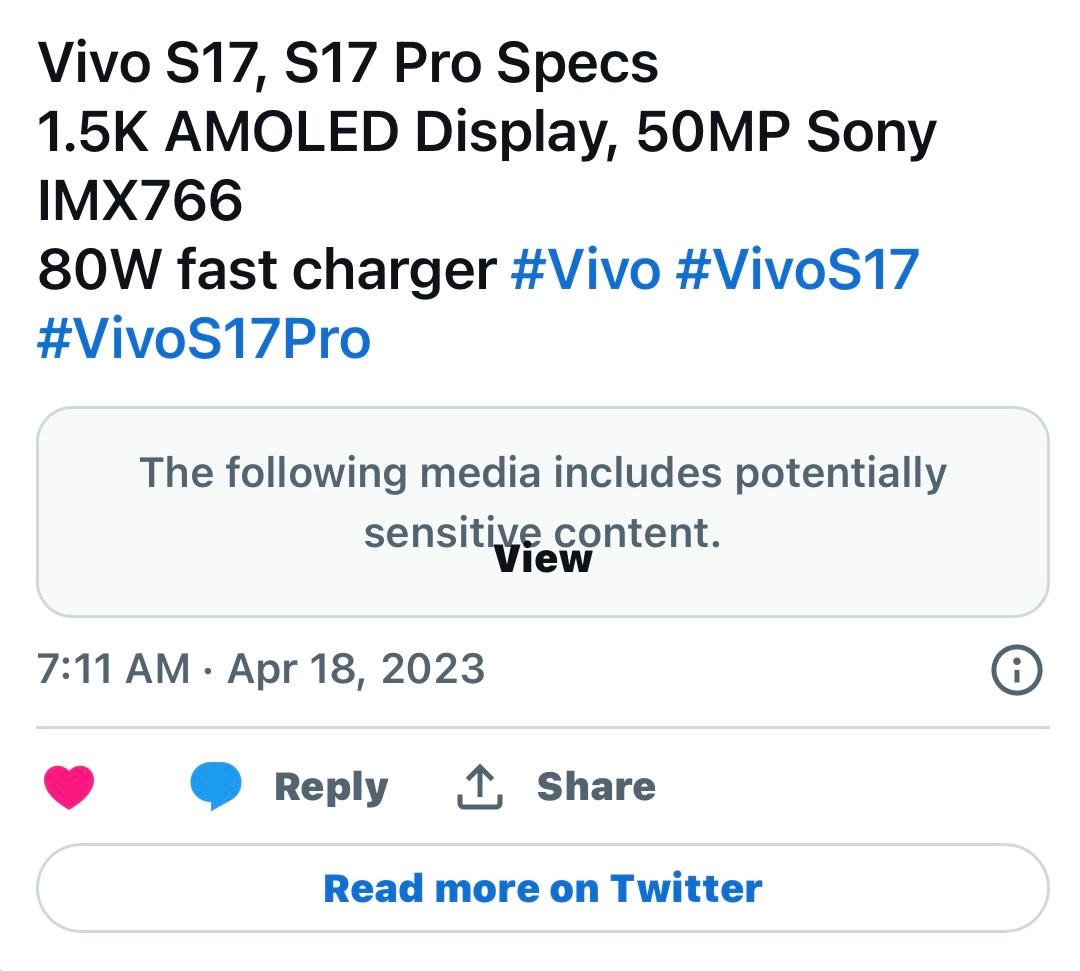 Vivo S17 Pro 