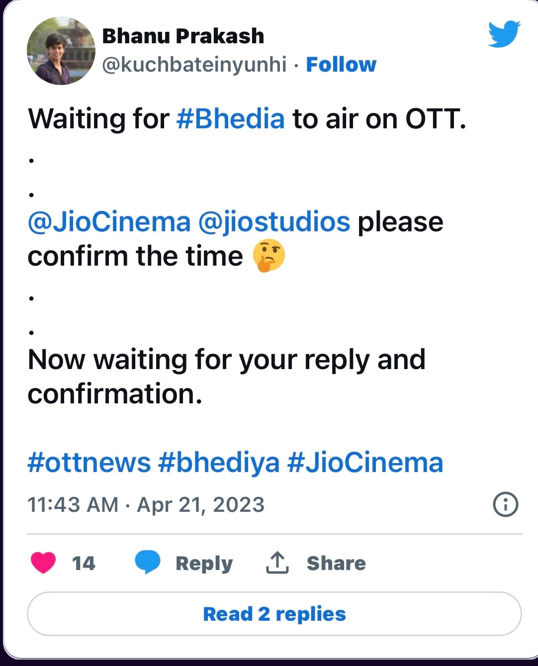 Bhediya OTT release