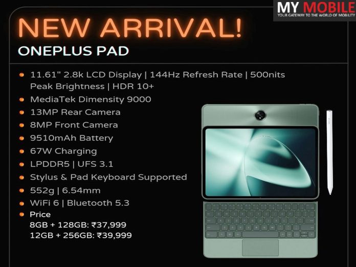 OnePlus Pad Price in India
