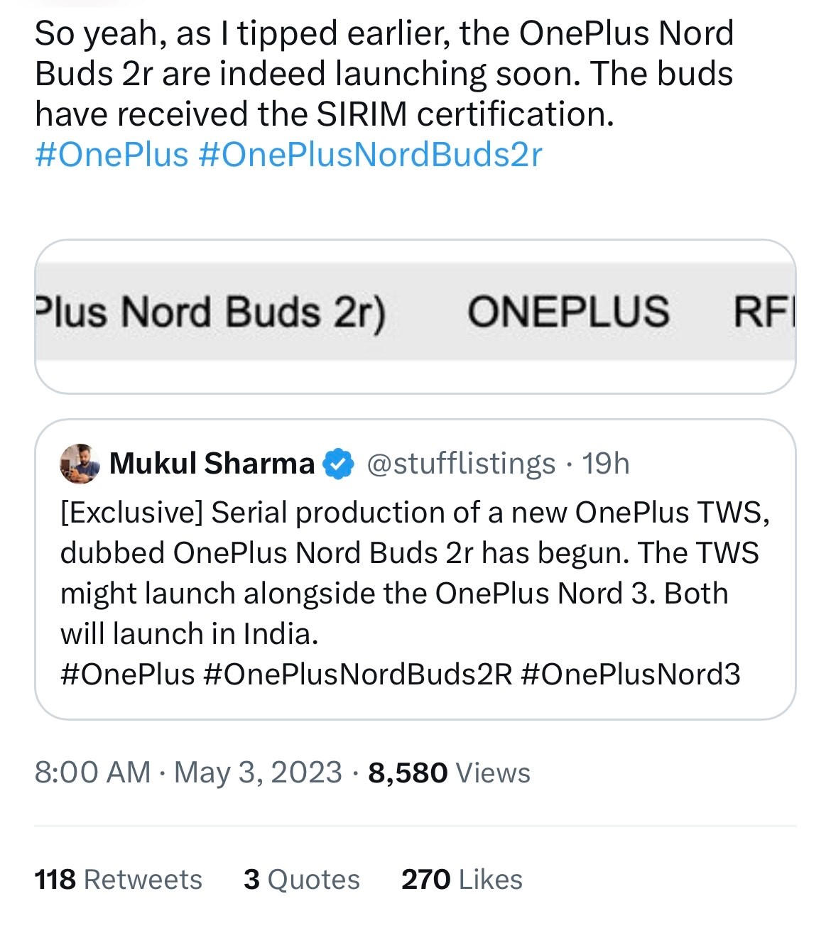 OnePlus Nord Buds 2r