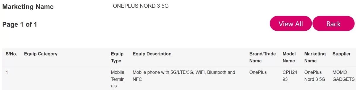 OnePlus Nord 3 5G 