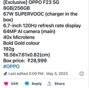 OPPO F23 5G