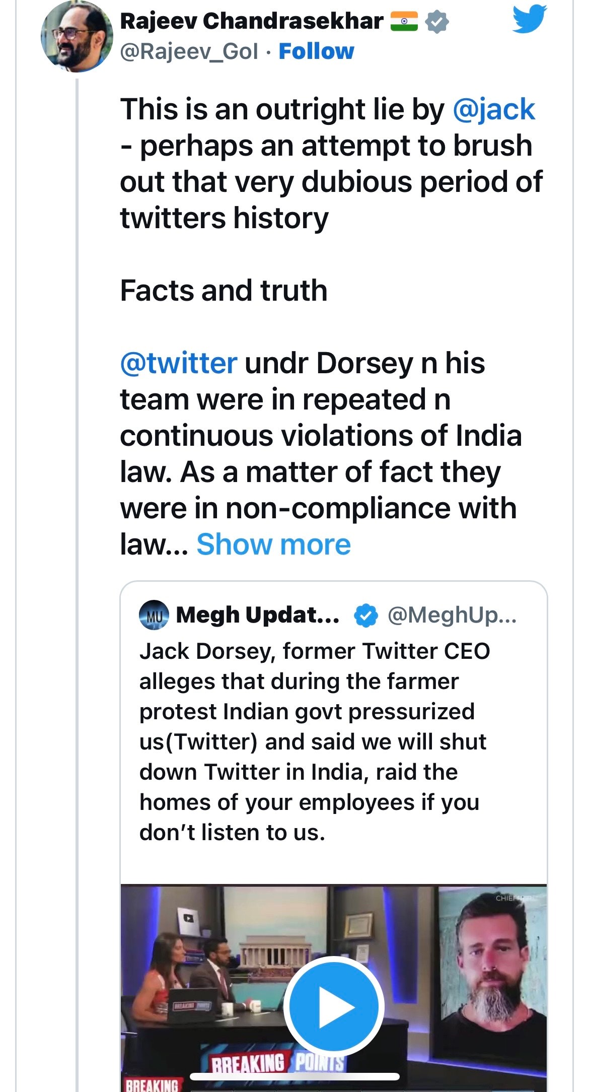 Twitter CEO Jack Dorsey