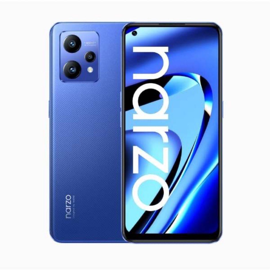 Cover WEIOU Per Realme 8 5G E Narzo 30 5G, Custodia In Silicone TPU Con Bordo Dorato, Blu