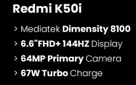 Redmi K50i