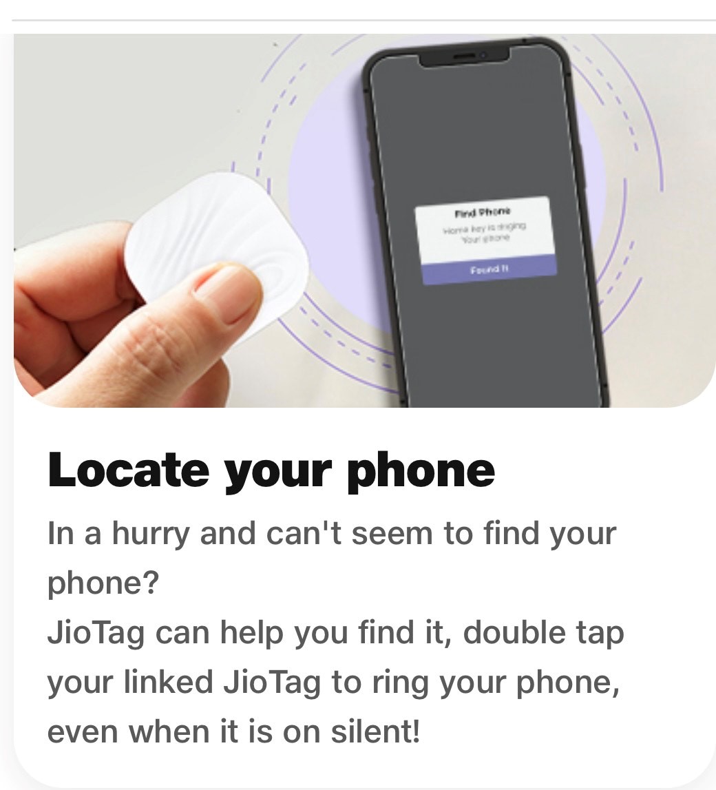 JioTag Bluetooth Tracker 