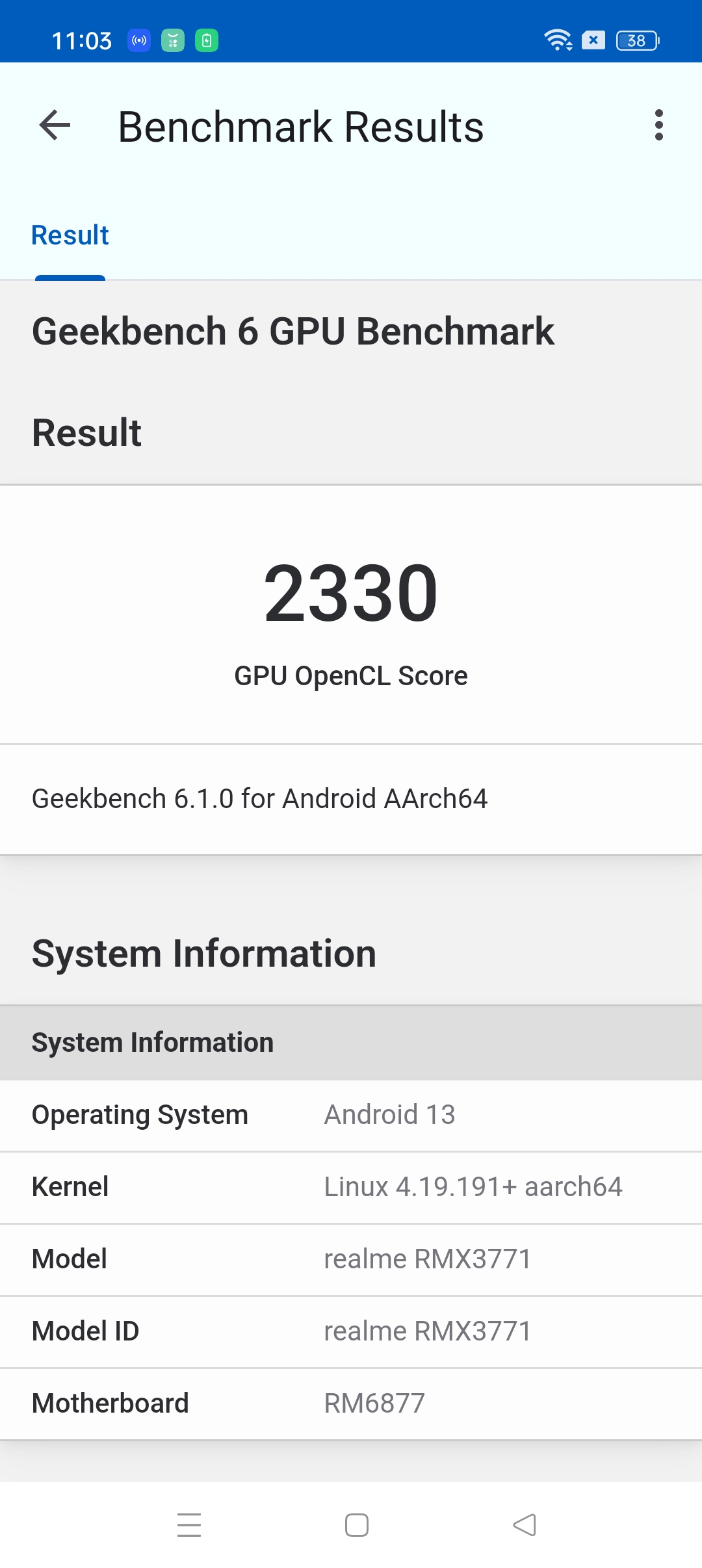Geekbench 6 GPU Score
