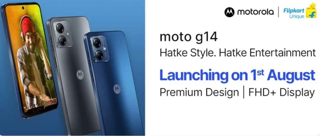 Motorola G14 Teased on Flipkart