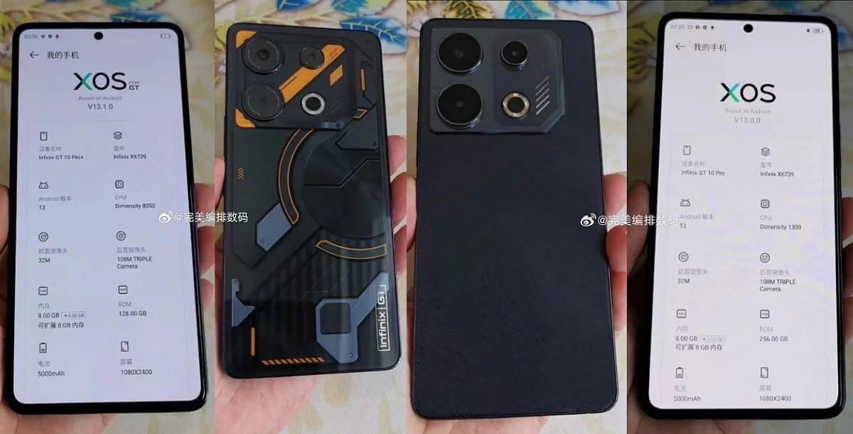 Infinix GT 10 Pro, GT 10 Pro+ Quick Specifications (expected)