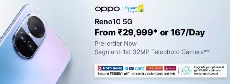 OPPO Reno 10 5G Price in India,