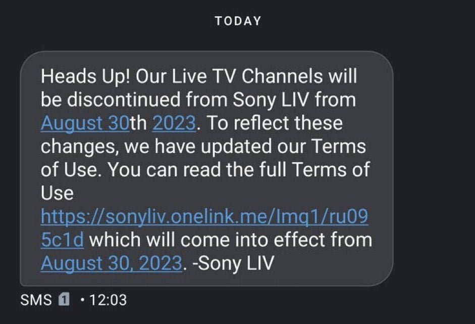 Sony Liv to stop offering live TV channels