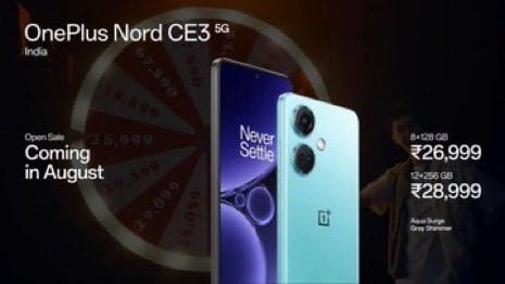OnePlus Nord CE3 5G - Price and Availability
