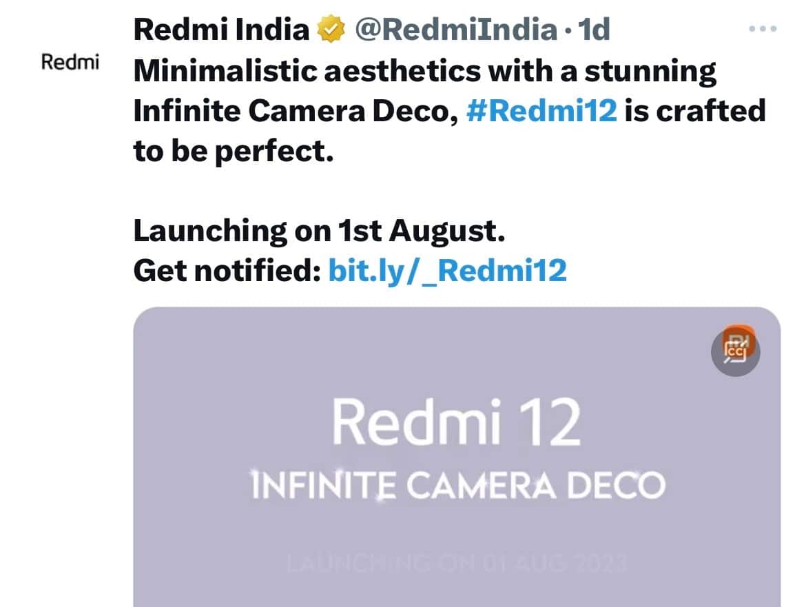 Redmi 12 India Launch Date