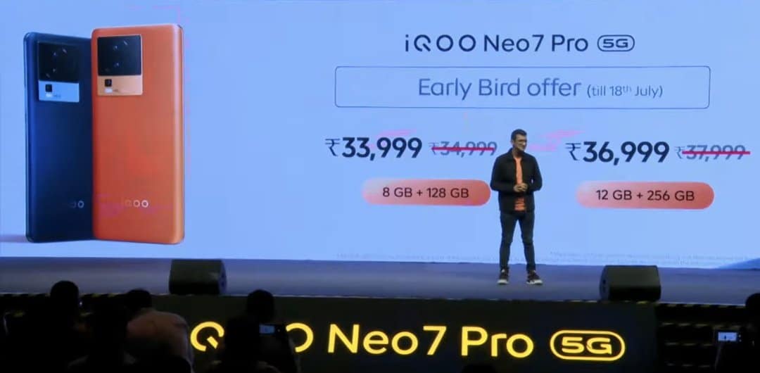 iQOO Neo 7 Pro: Price in India