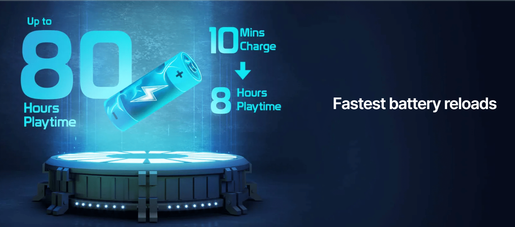 CrossBeats Fury Gaming Earbuds - Battery Life