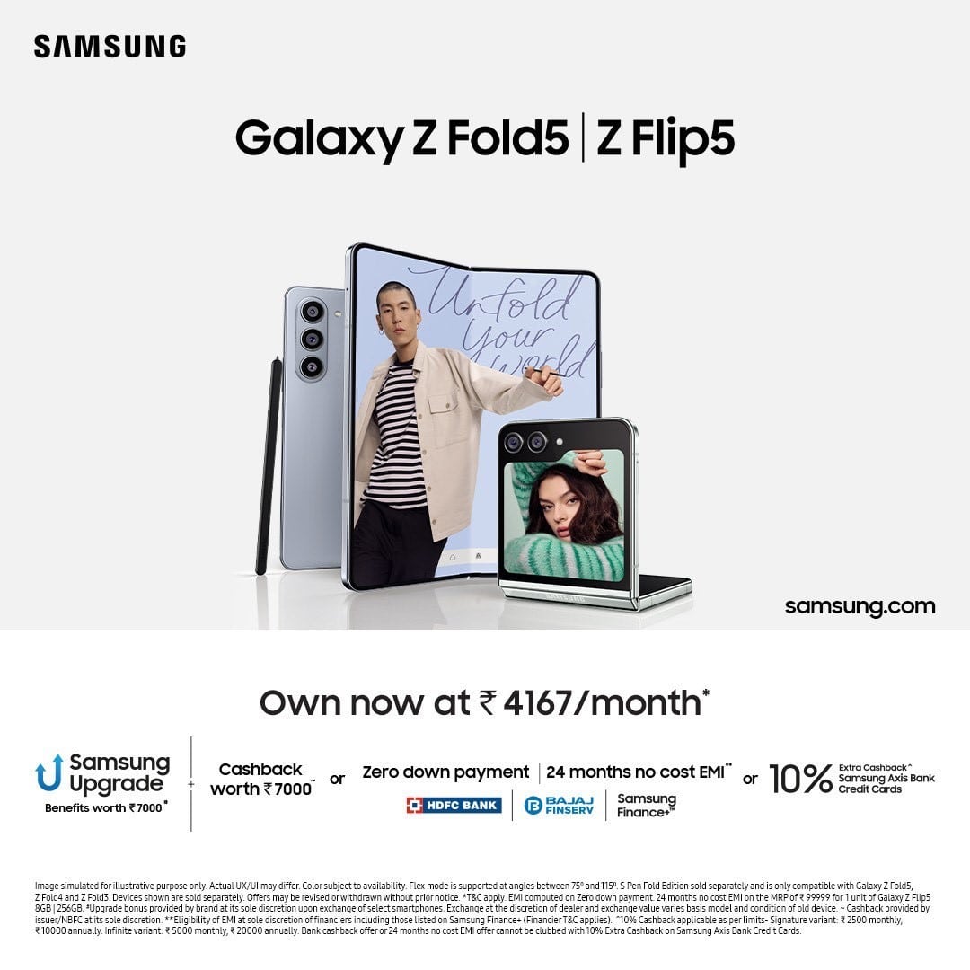 Samsung Galaxy Z Fold 5 and the Galaxy Z Flip 5