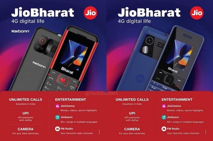 Jio Bharat 4G Phone Specifications