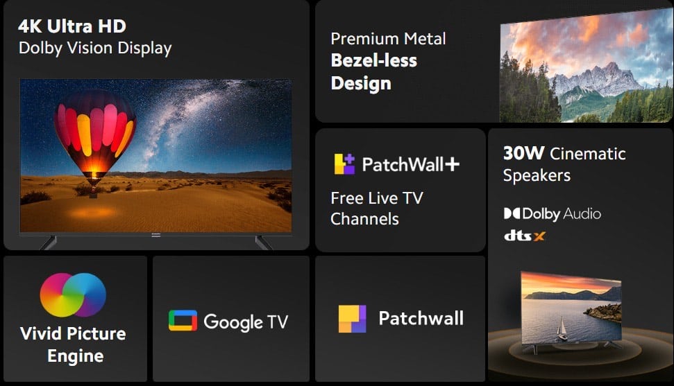 Xiaomi Smart TV X Series: Specifications