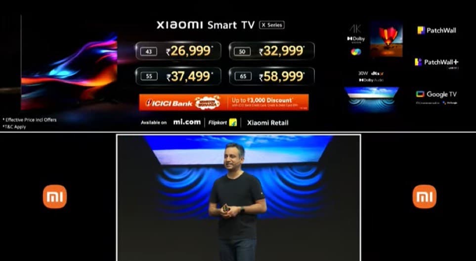 Xiaomi TV X Series India Price