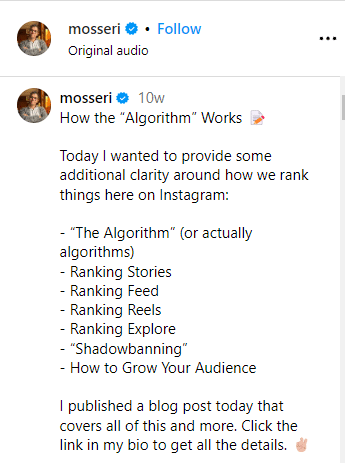 Instagram CEO Adam Mosseri