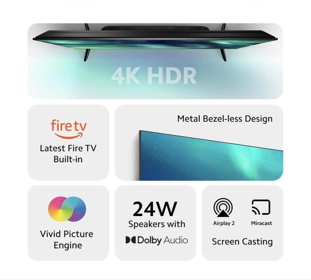 Redmi Smart Fire TV 4K 43 Specifications