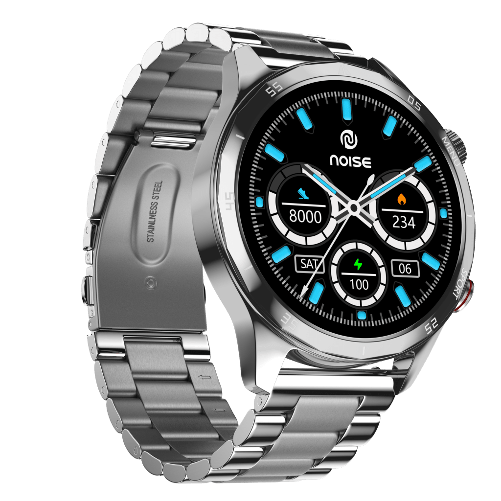 NoiseFit Metallix, a Round Dial smartwatch with Metallic Finish