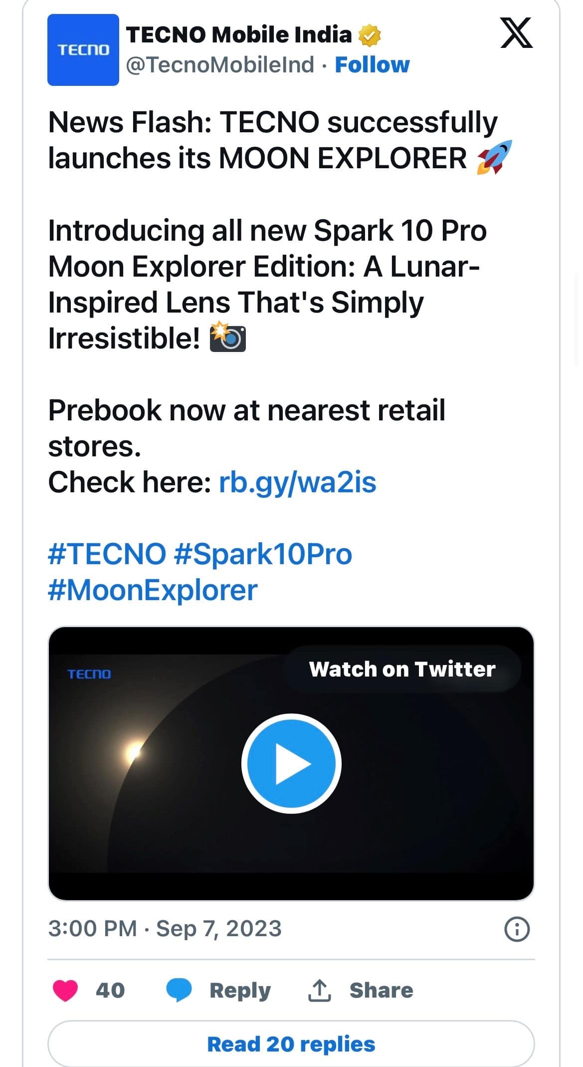 Tecno Spark 10 Moon Explorer Edition Price and Availability
