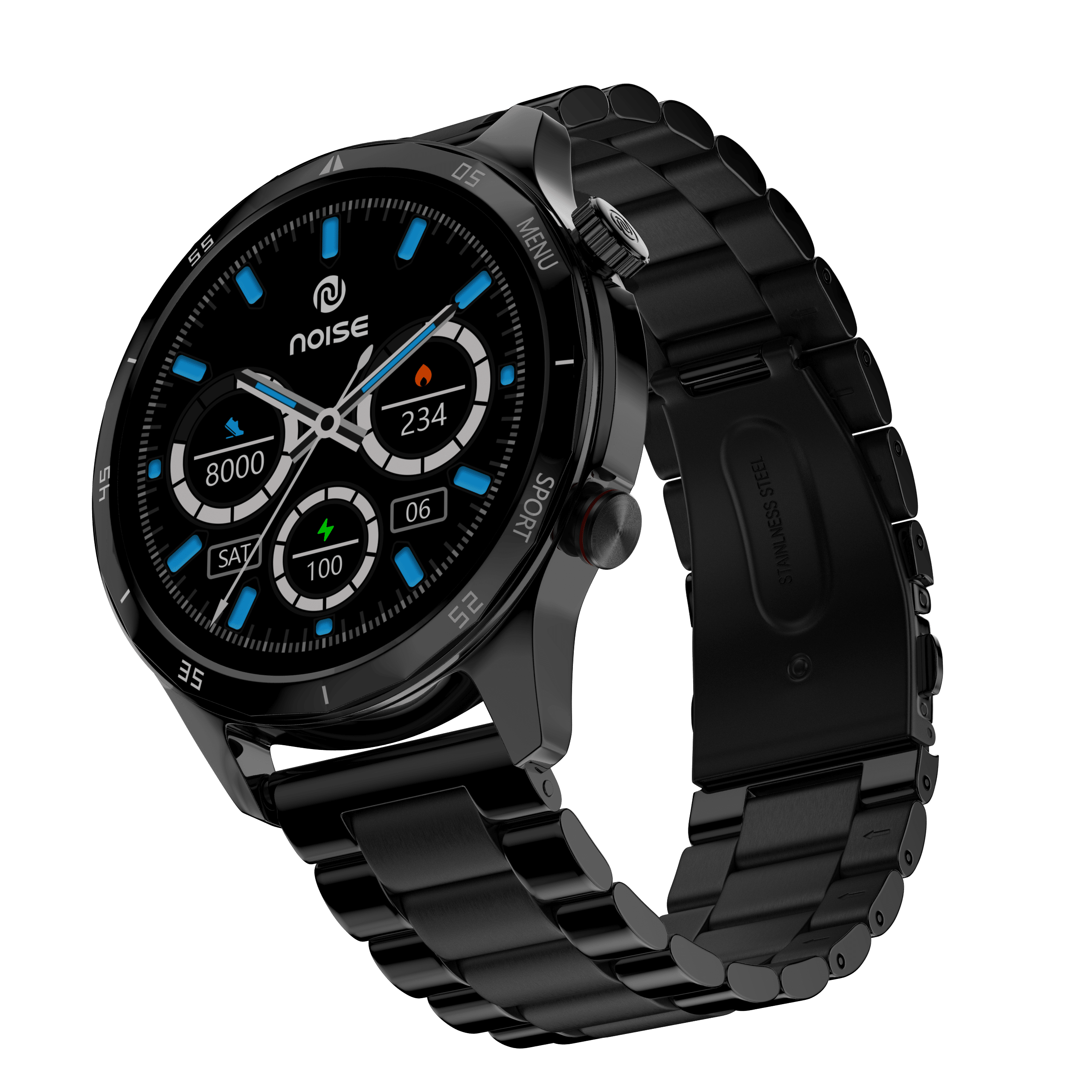NoiseFit Metallix, a Round Dial smartwatch with Metallic Finish