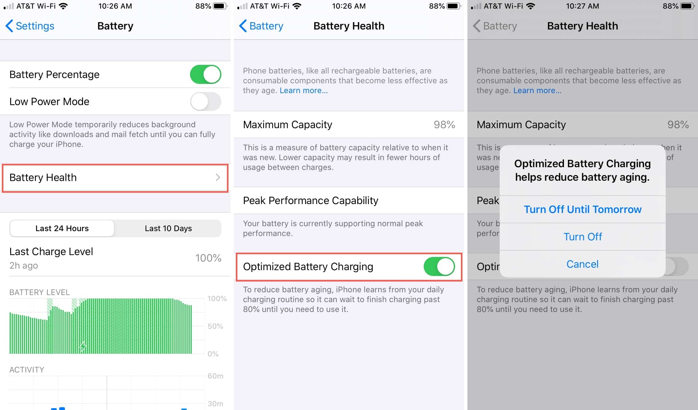 Optimize Battery Settings