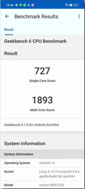 Geekbench scores of Galaxy S23 Ultra from 91mobiles’ review