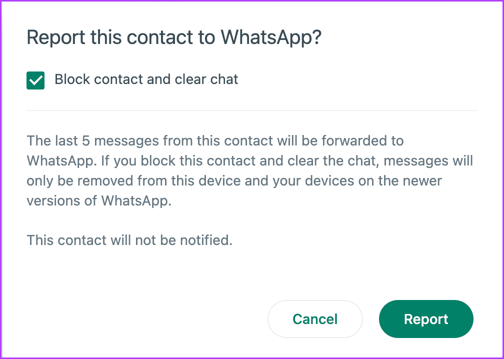 Whatsapp: Reporting or Blocking
