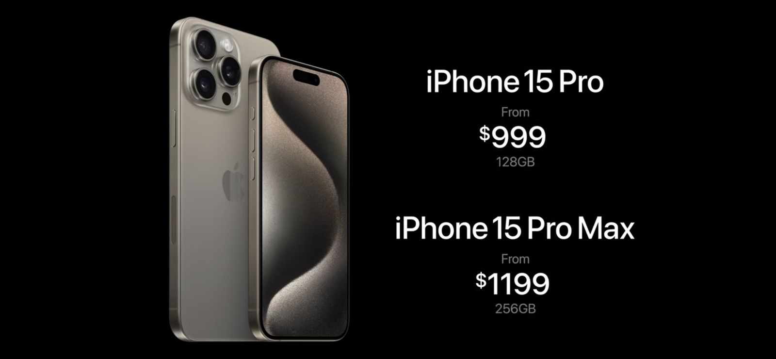 iPhone 15 Pro and Pro Max: Pricing