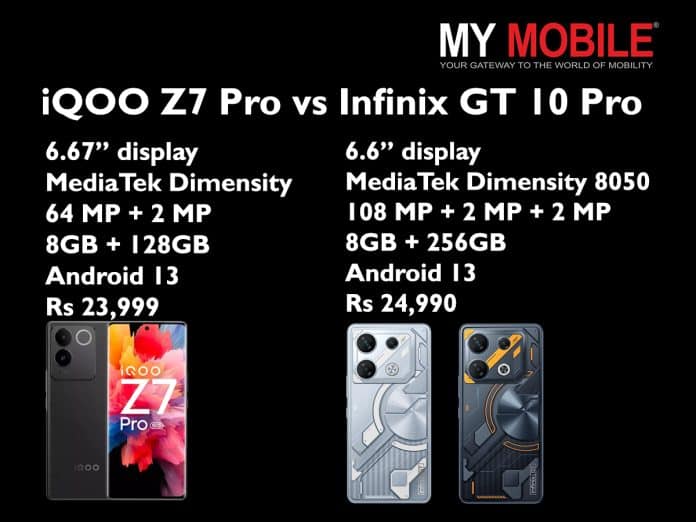 Infinix GT 10 Pro vs iQOO Z7 Pro