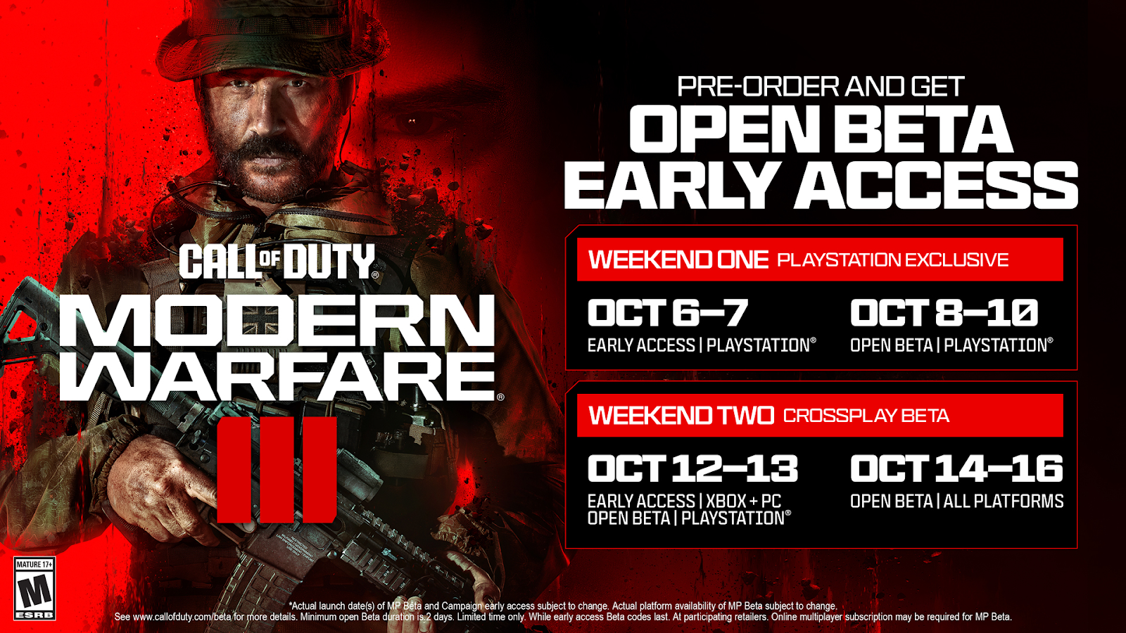 Play the Modern Warfare III Beta, Starting Tomorrow