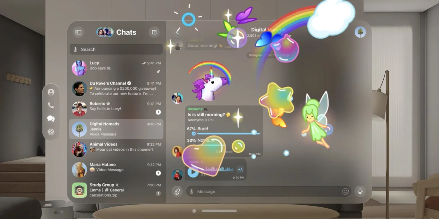 Telegram Unveils New VisionOS App 