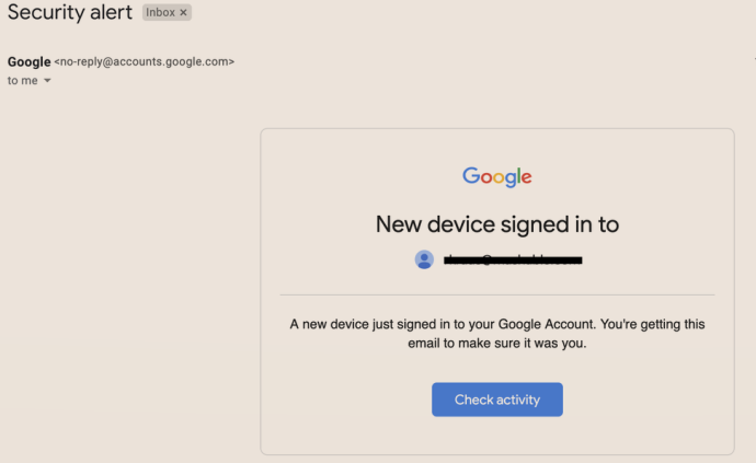 Check Gmail Login Alerts