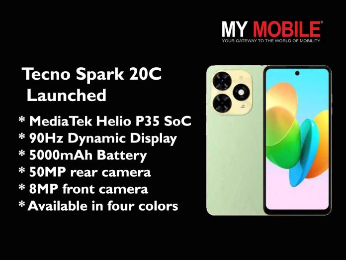 Tecno Spark 20C Launched 5,000mAh Battery, 50MP Camera