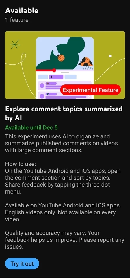youtube-premium-experiments-AI-comment-topics