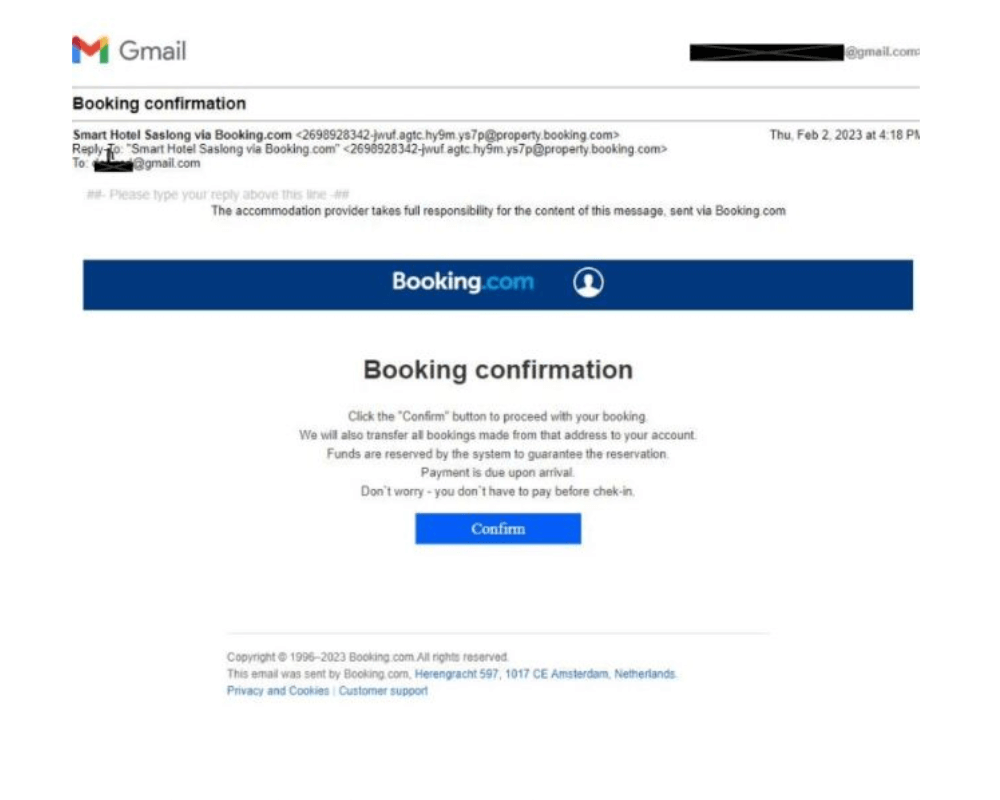 Booking.com Users Beware